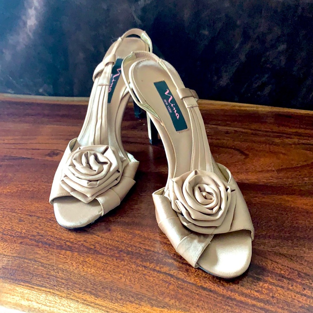 Nina Carmel Silk Heels